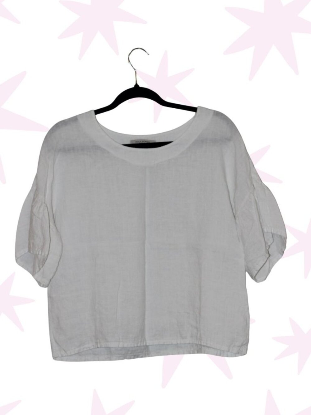 Viola Borghi linen bell sleeve blouse M